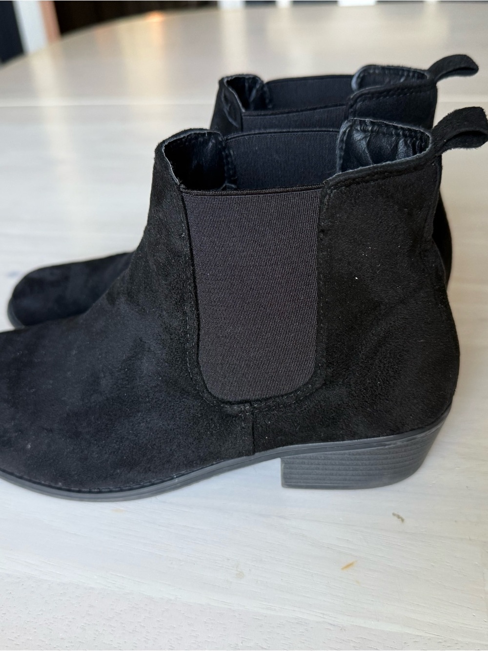 Refresh Black Suede Chelsea Ankle Booties